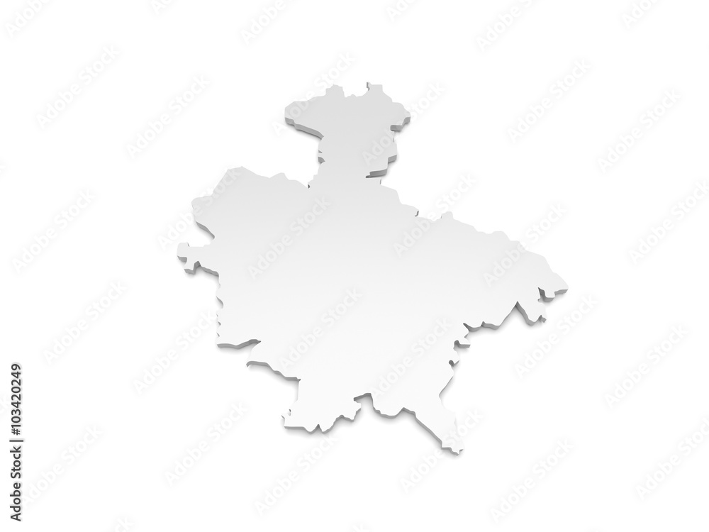 Fototapeta premium 3D Karte Baden-Württemberg - Sigmaringen