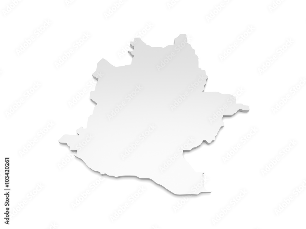 3D Karte Baden-Württemberg - Stuttgart