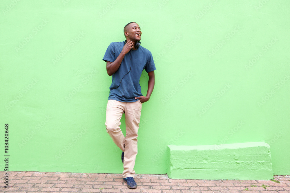 Stylish young african man looking at copy space Stylish young african man looking at copy space