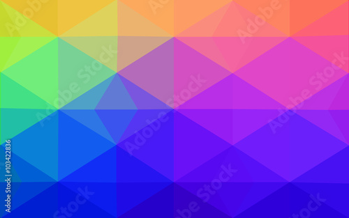 Multicolor dark polygonal design pattern, which consist of triangles and gradient in origami style.