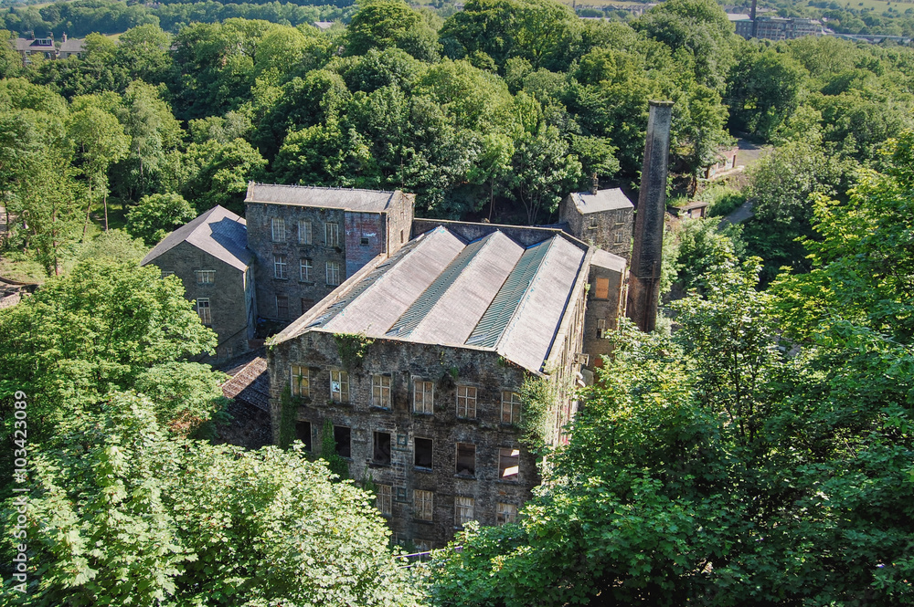 An old mill displaying Britian's Industrial Heritage in Derbyshire U.K. 