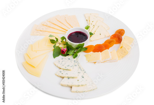Delicious italian cheeses platter.