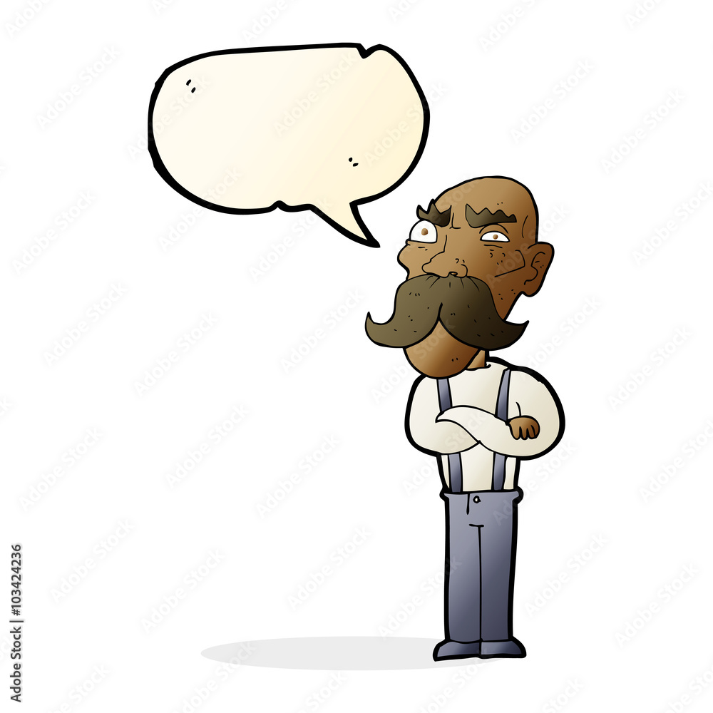 cartoon angry old man with speech bubble cartoon angry old man with speech bubble