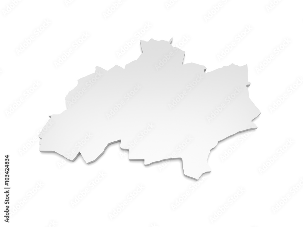 3D Karte Rheinland-Pfalz - Kaiserslautern