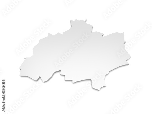 3D Karte Rheinland-Pfalz - Kaiserslautern
