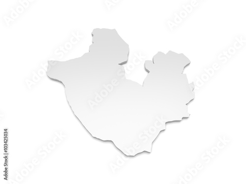 3D Karte Rheinland-Pfalz - Neuwied