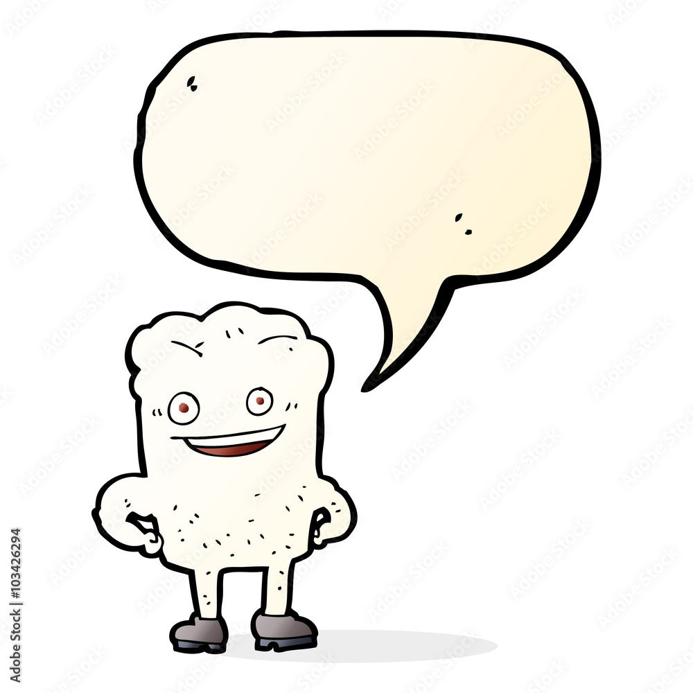 cartoon tooth looking smug with speech bubble cartoon tooth looking smug with speech bubble