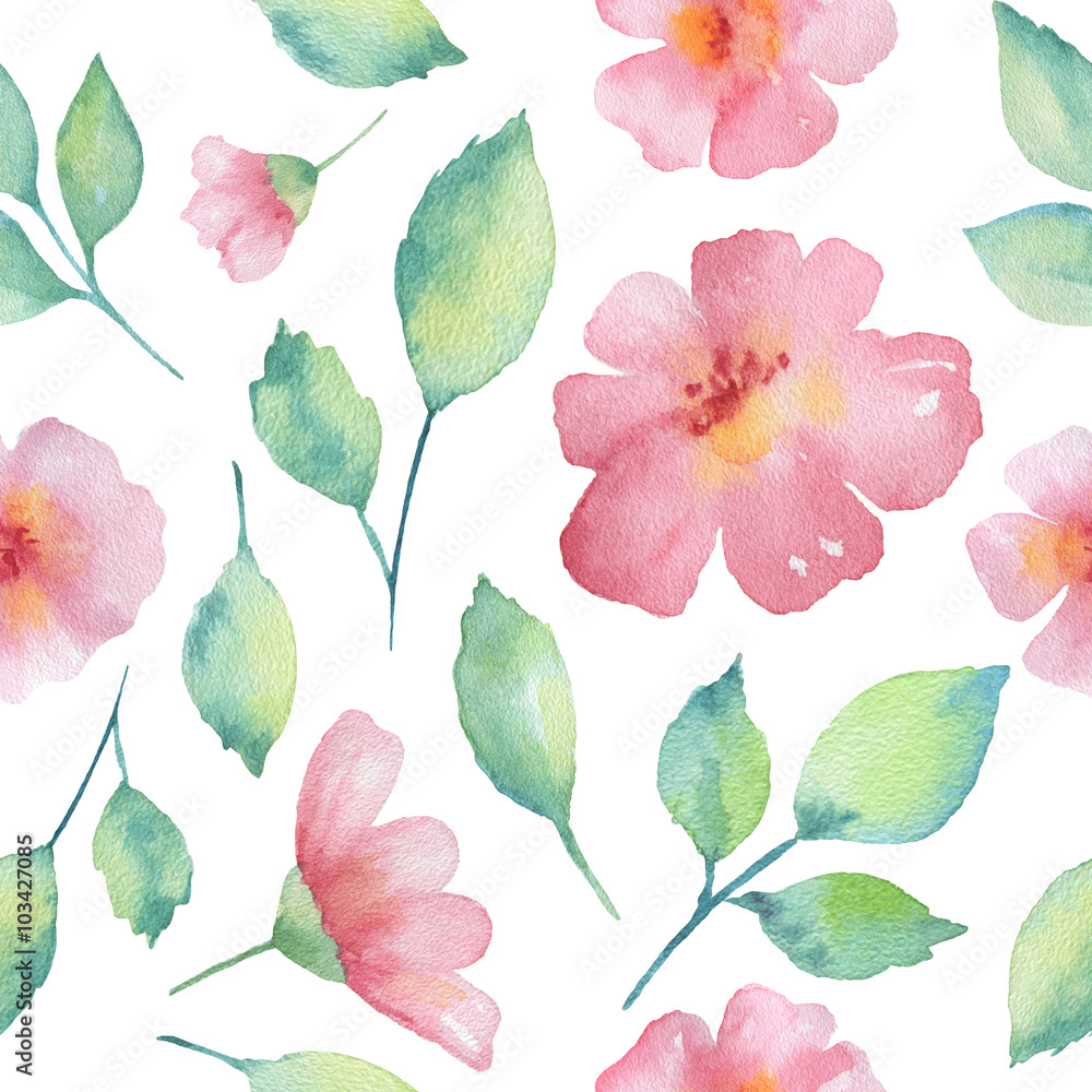 Fototapeta premium Watercolor seamless pattern.