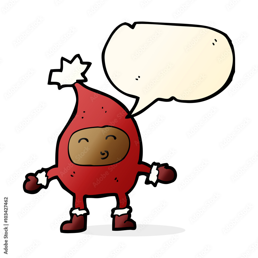 cartoon funny christmas character with speech bubble cartoon funny christmas character with speech bubble