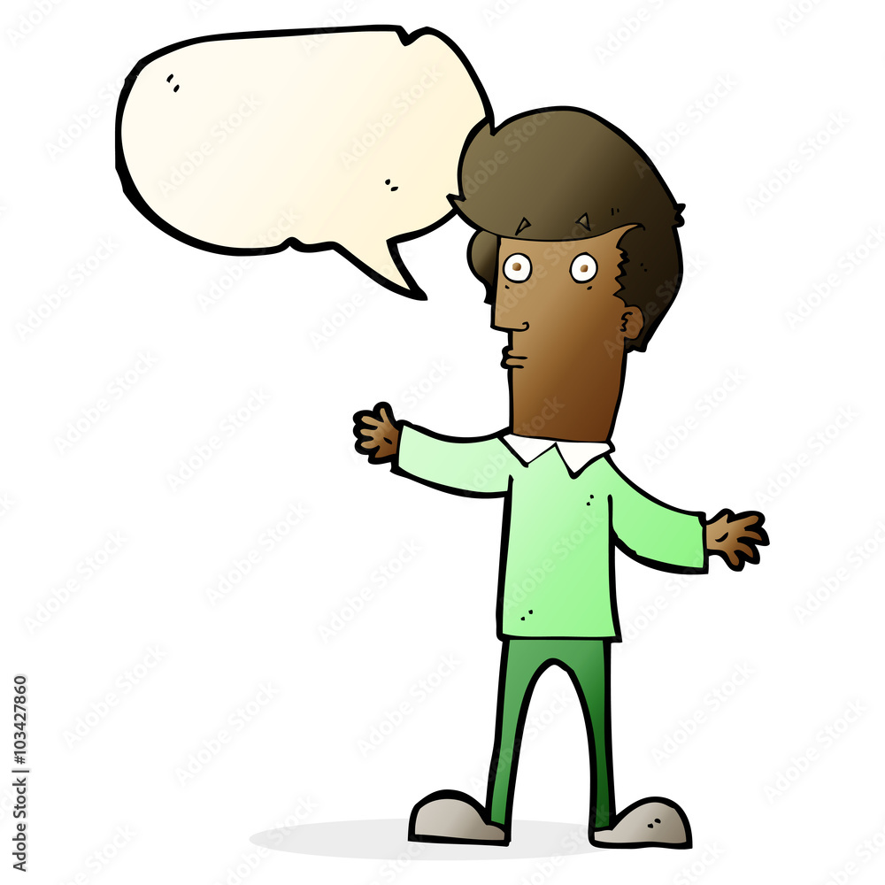 cartoon startled man with speech bubble cartoon startled man with speech bubble