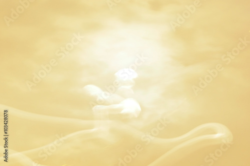 Abstract background of yellow smoke