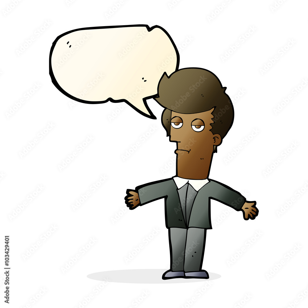 cartoon bored man with speech bubble cartoon bored man with speech bubble
