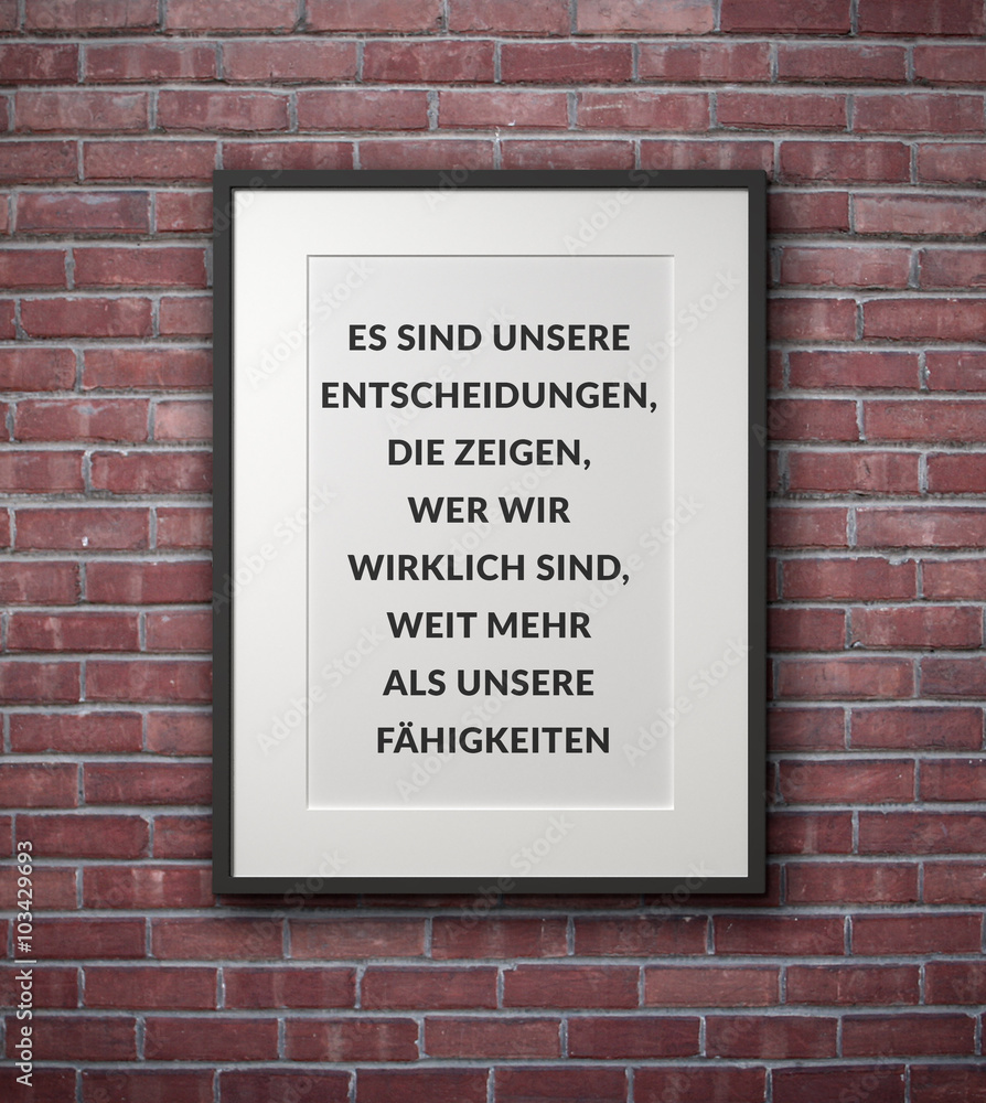 Inspirierend Motivierungszitat auf Bilderrahmen Inspirierend Motivierungszitat auf Bilderrahmen