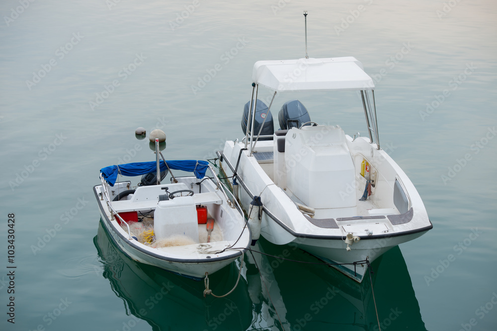 Fototapeta premium Small fishing boats anchored