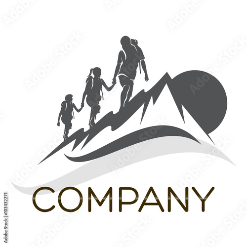family and camping logo