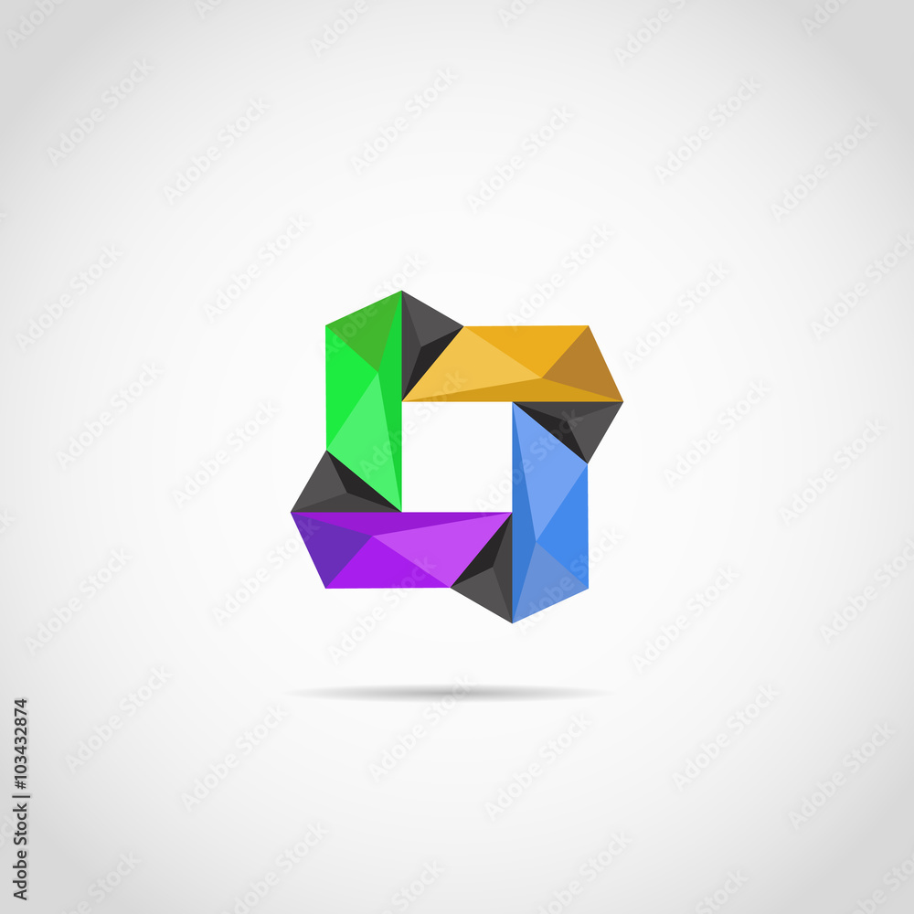Creative Square Vector Logo Template. Creative Square Vector Logo Template.