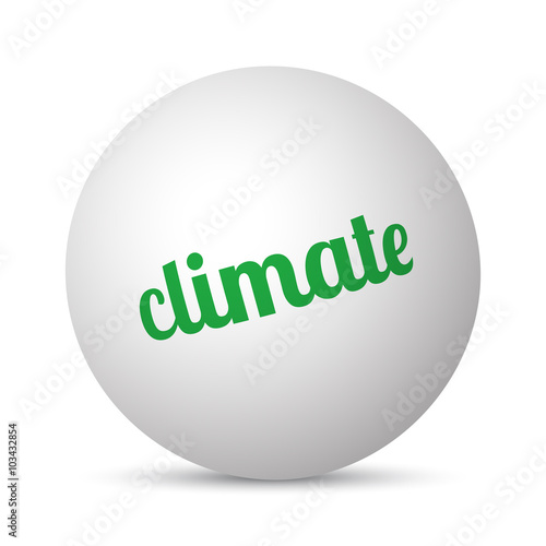 Climate text 3d sphere ball