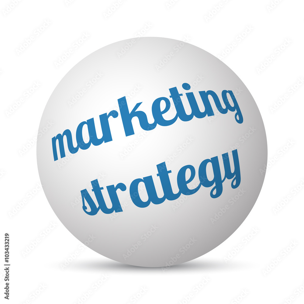 Marketing Strategy text 3d sphere ball Marketing Strategy text 3d sphere ball