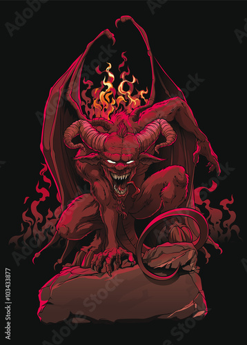 Devil on Hell Stone.

Mythological character — supreme demon of the Hell, lord of the Darkness — a Devil
