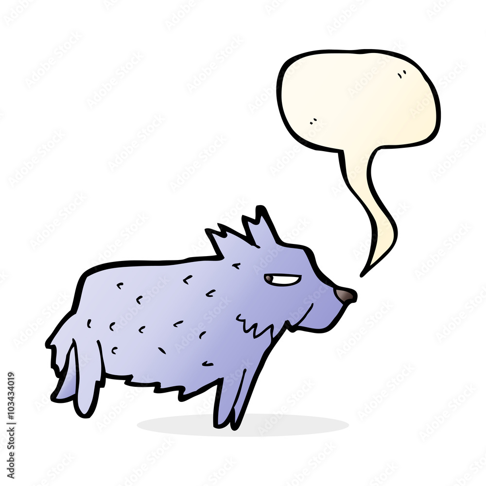 cartoon terrier with speech bubble cartoon terrier with speech bubble
