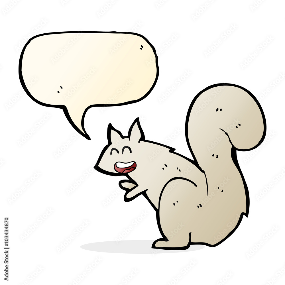 cartoon squirrel with speech bubble cartoon squirrel with speech bubble