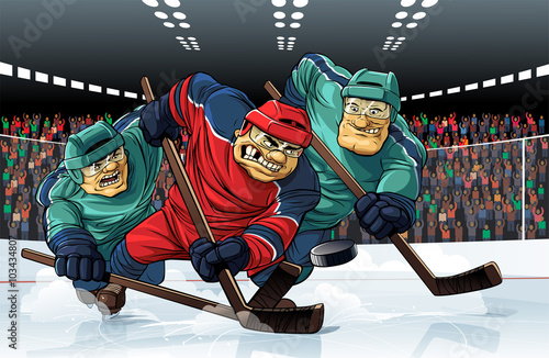 Vector illustration of Ice hockey 