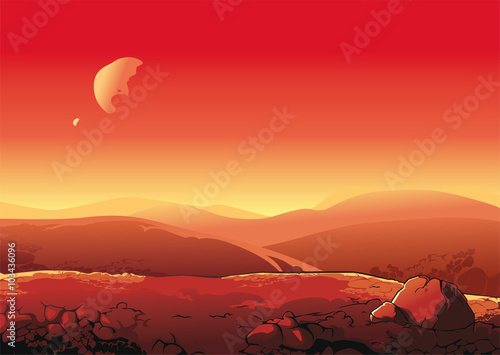 Martian landscape

Martian landscape. View surface of Mars.