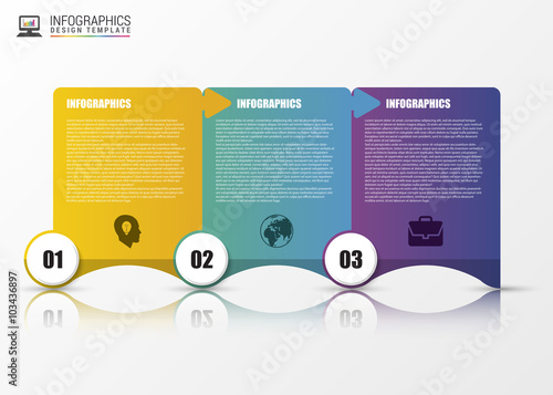Infographic template. Minimal colorful numbered banners. Vector