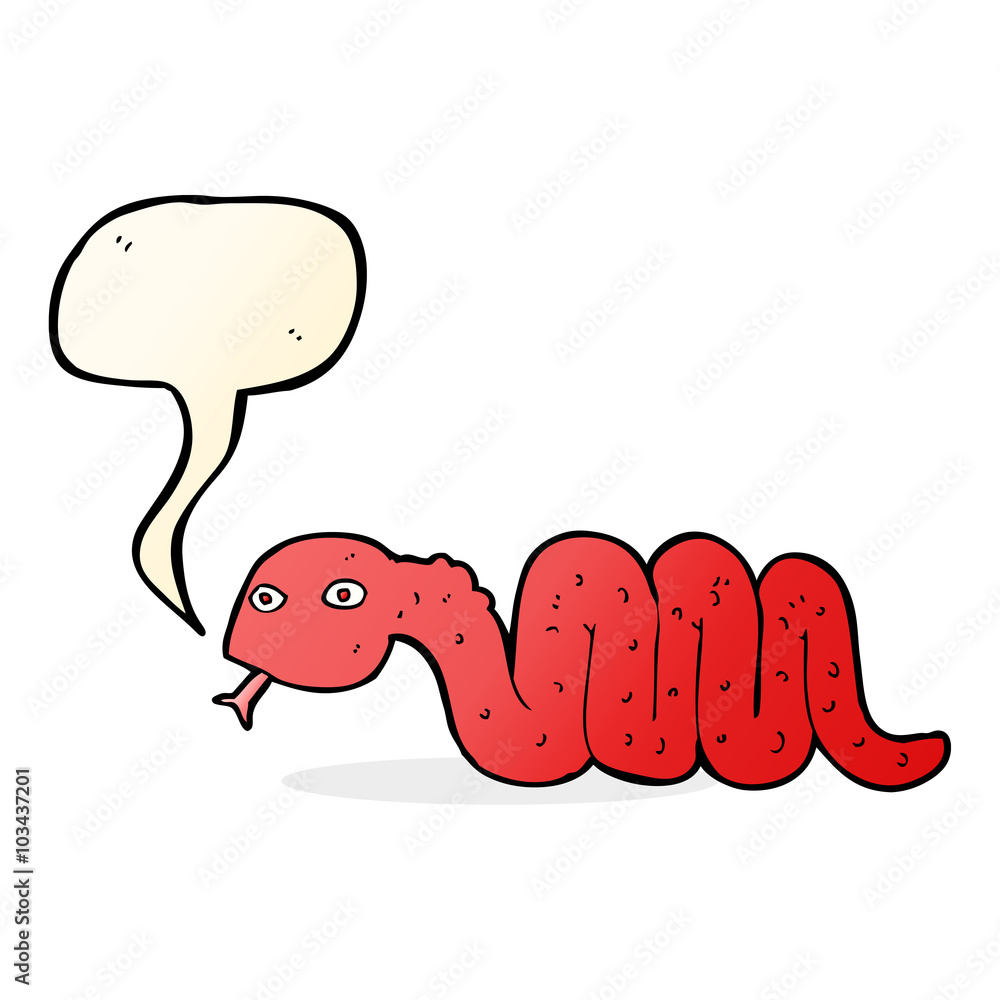 funny cartoon snake with speech bubble funny cartoon snake with speech bubble