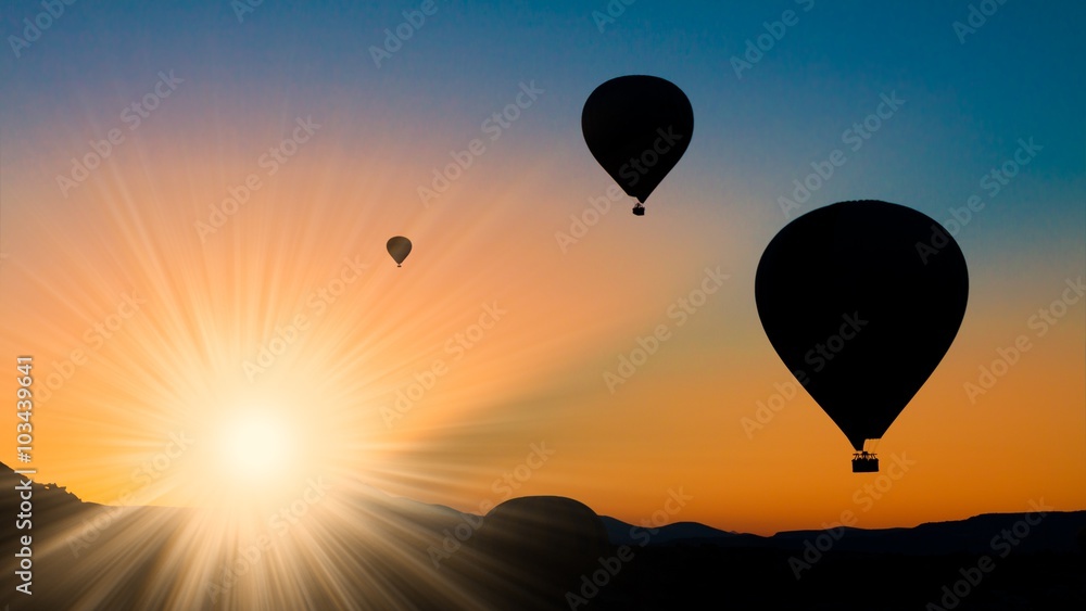 Fototapeta premium Cappadocia balloons