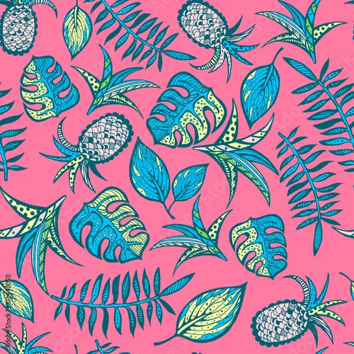 Obraz Kreskówka tropikalny wzór