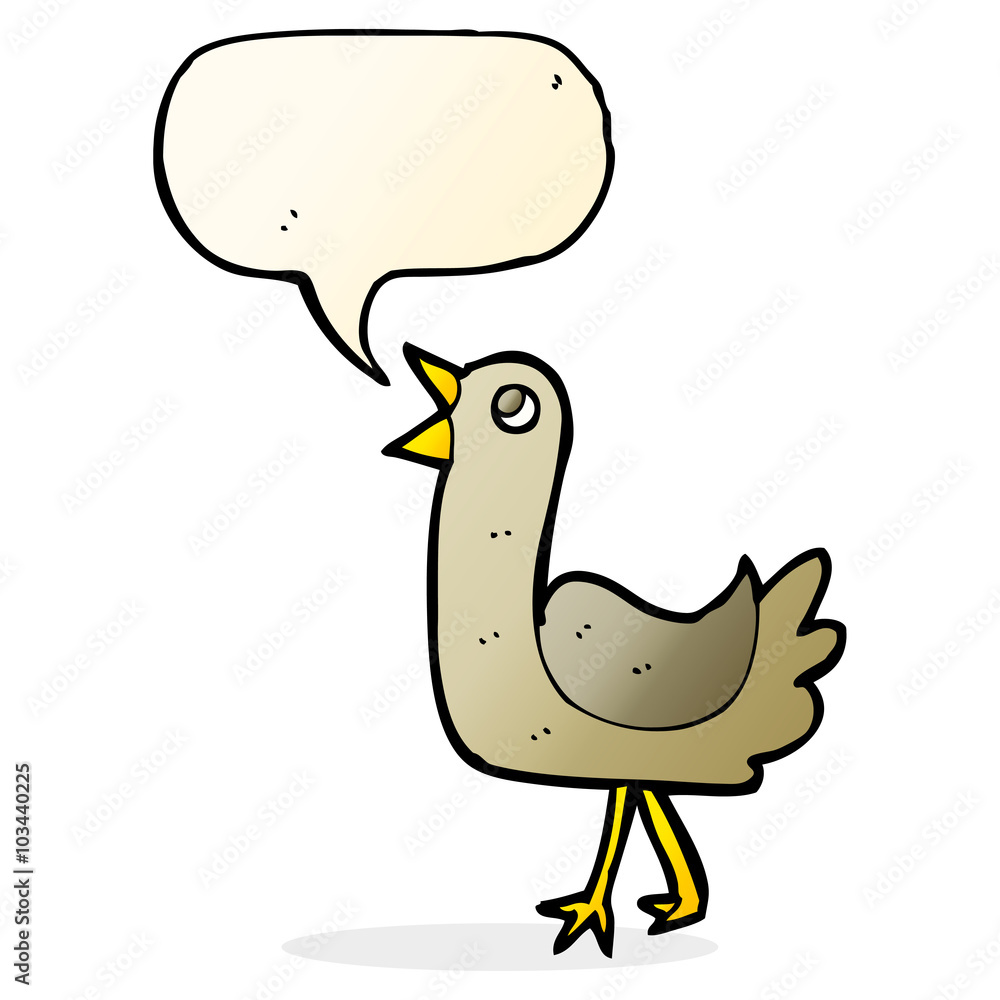 cartoon bird with speech bubble cartoon bird with speech bubble