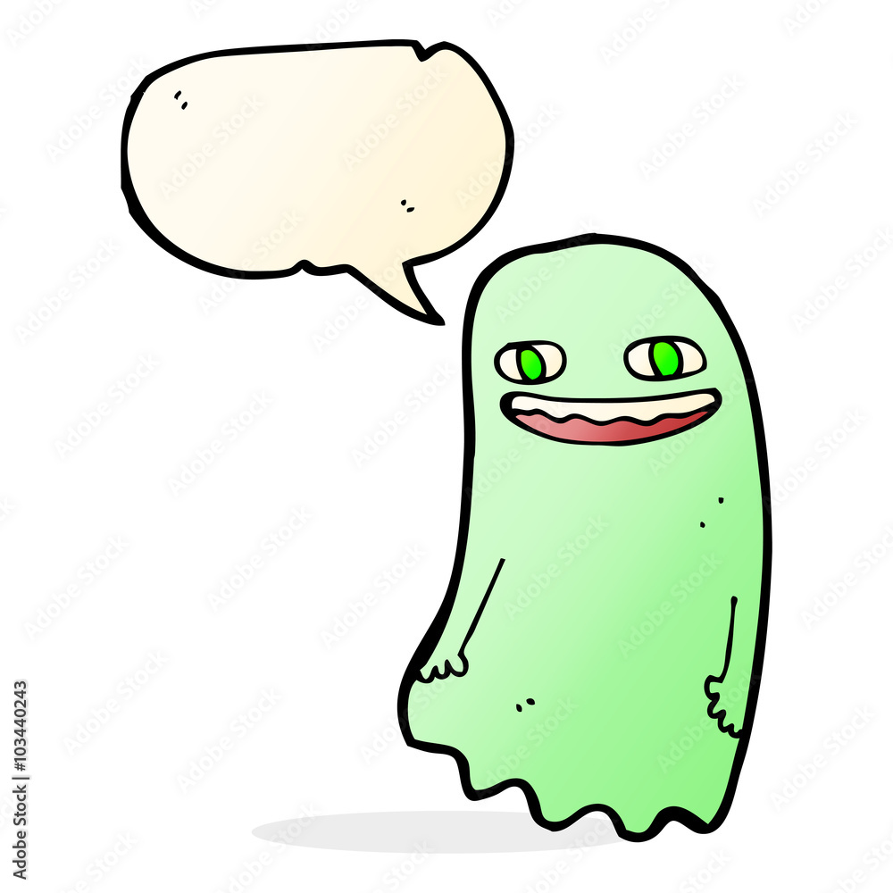 funny cartoon ghost with speech bubble funny cartoon ghost with speech bubble