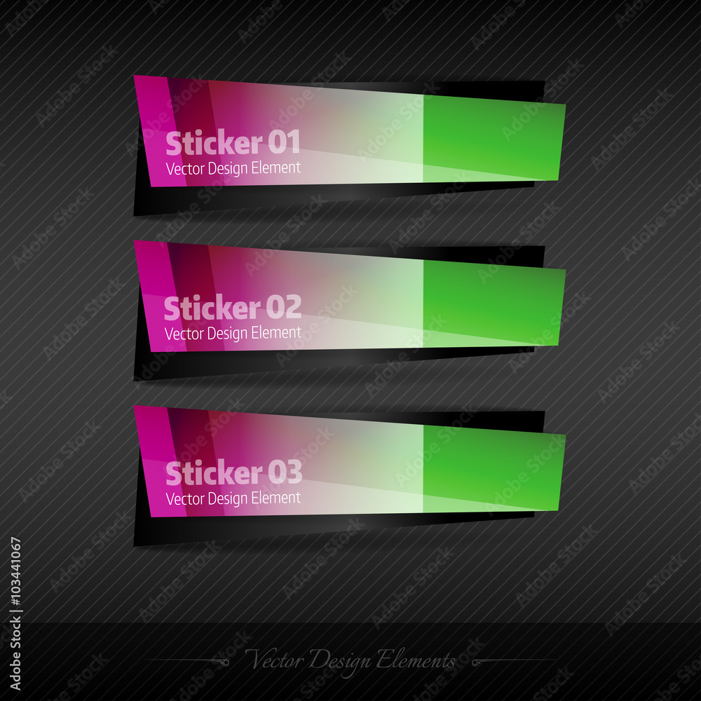 Fototapeta premium Business stickers on the gray background for infographics webdes