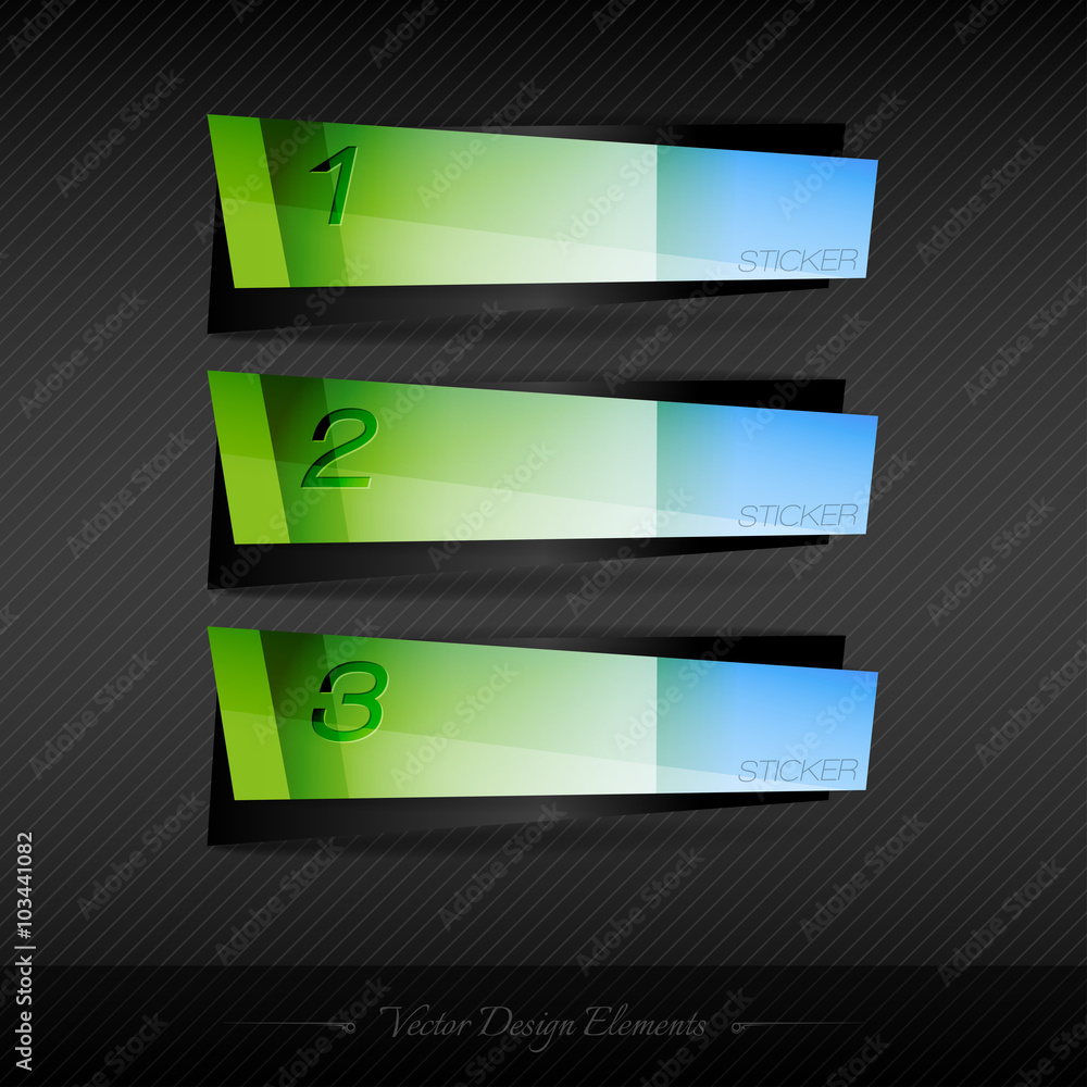 Fototapeta premium Business stickers on the gray background for infographics webdes