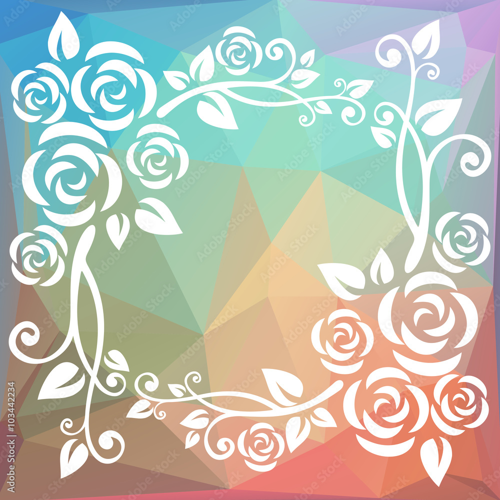 abstract polygonal border