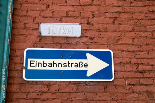 Türkei - Einbahnstraße in Burgsteinfurt, Nordrhein-Westfalen photo
