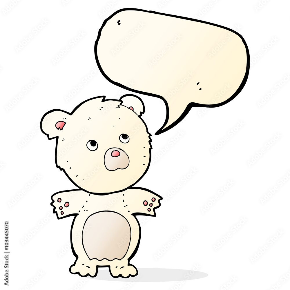 cartoon funny teddy bear with speech bubble cartoon funny teddy bear with speech bubble