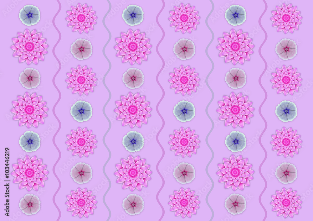 red and pink flowers wave line pattern red and pink flowers wave line pattern