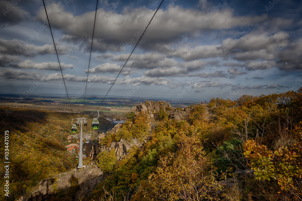 Bodetal im Herbst HarSeilbahn