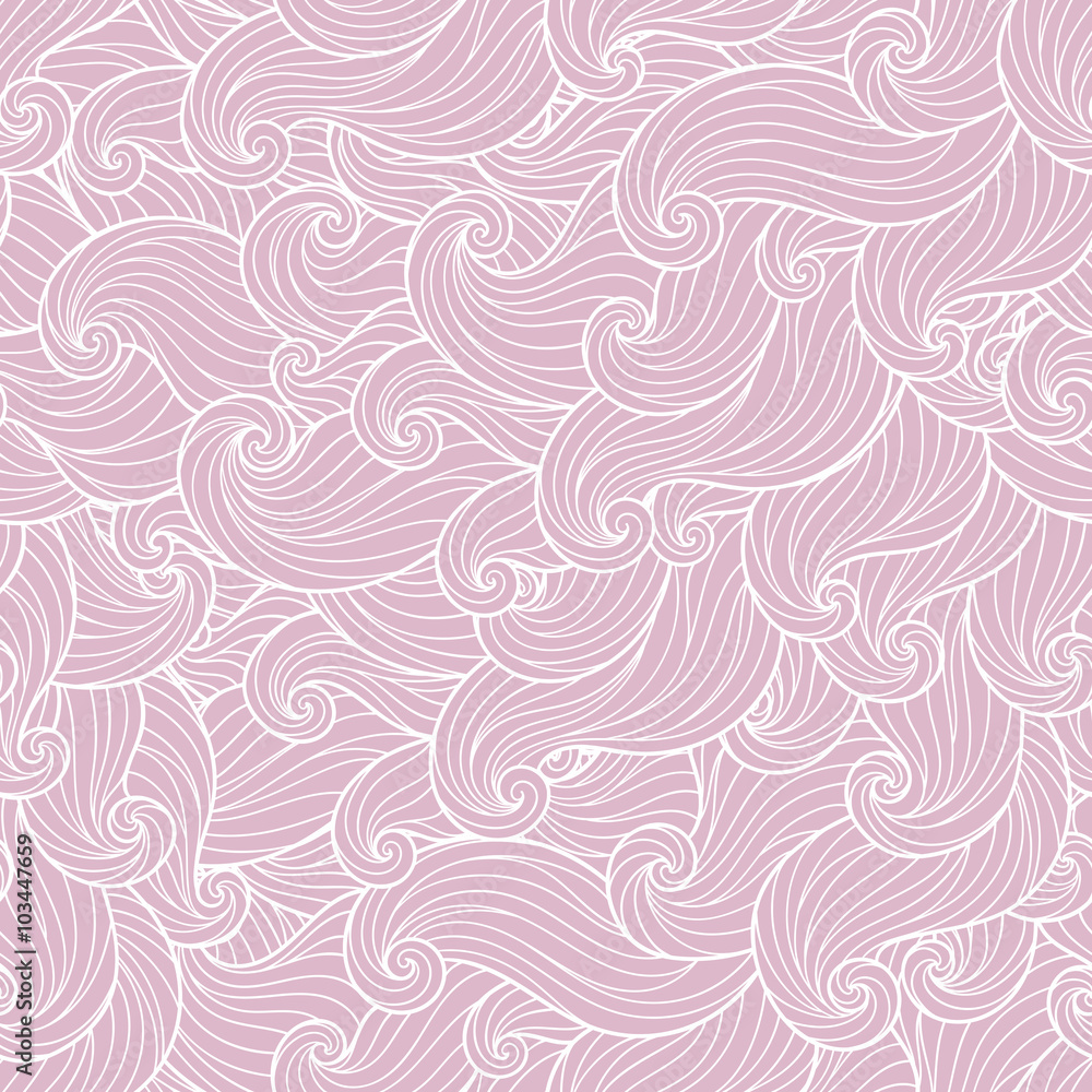 Hand drawn seamless wave background. Hand drawn seamless wave background.