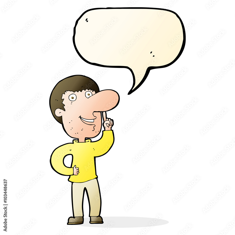 cartoon man with idea with speech bubble cartoon man with idea with speech bubble