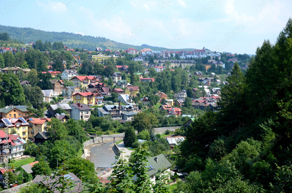 View of the city (Szczawnica in Poland)