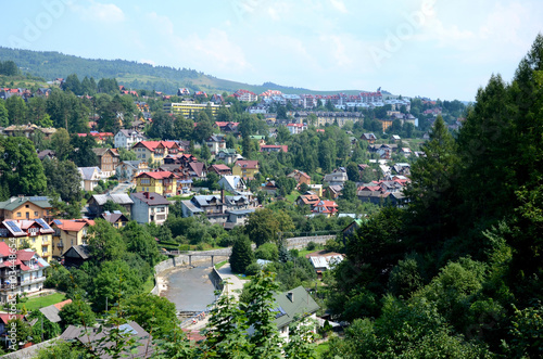 Obraz na płótnie View of the city (Szczawnica in Poland) w salonie