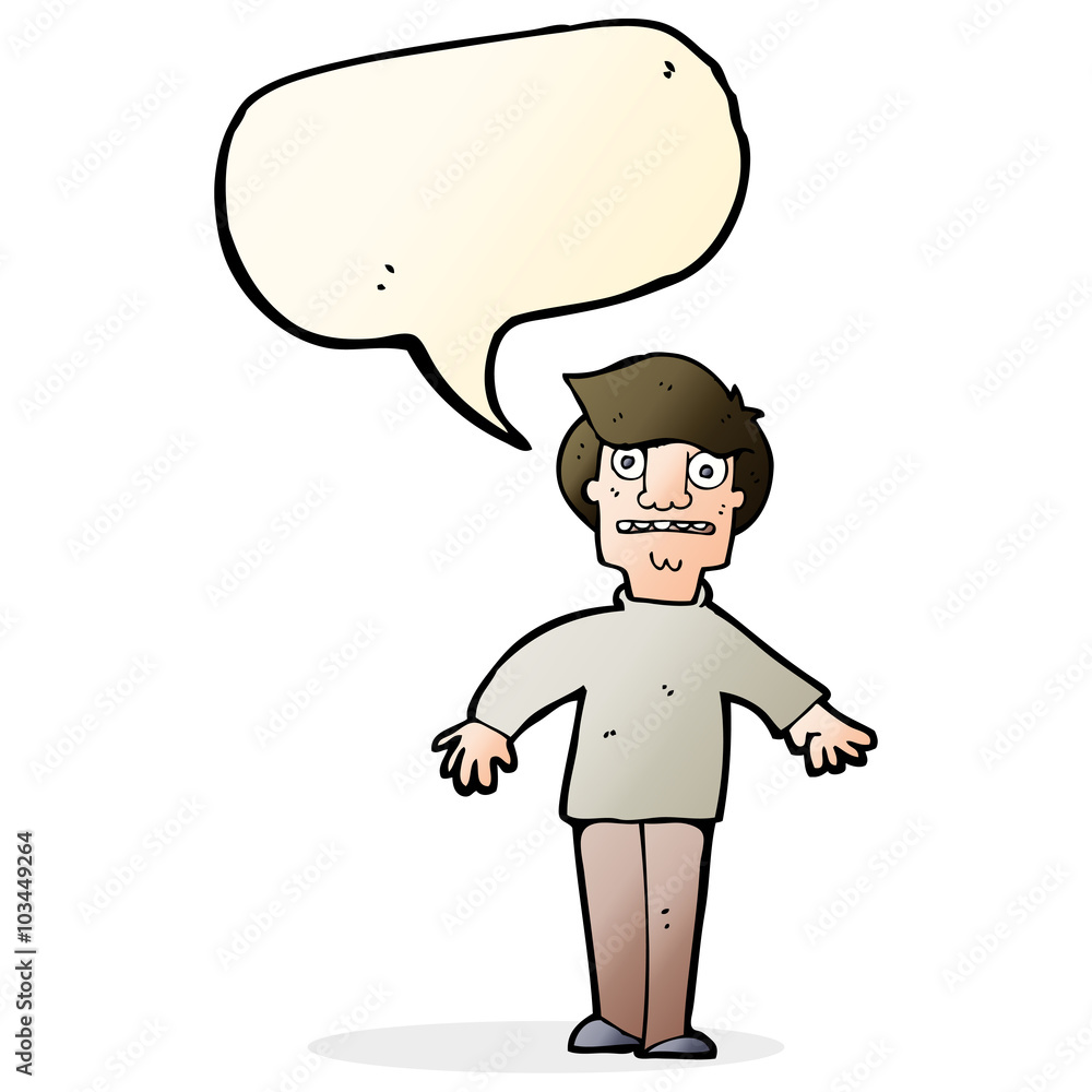 cartoon shocked man with speech bubble cartoon shocked man with speech bubble