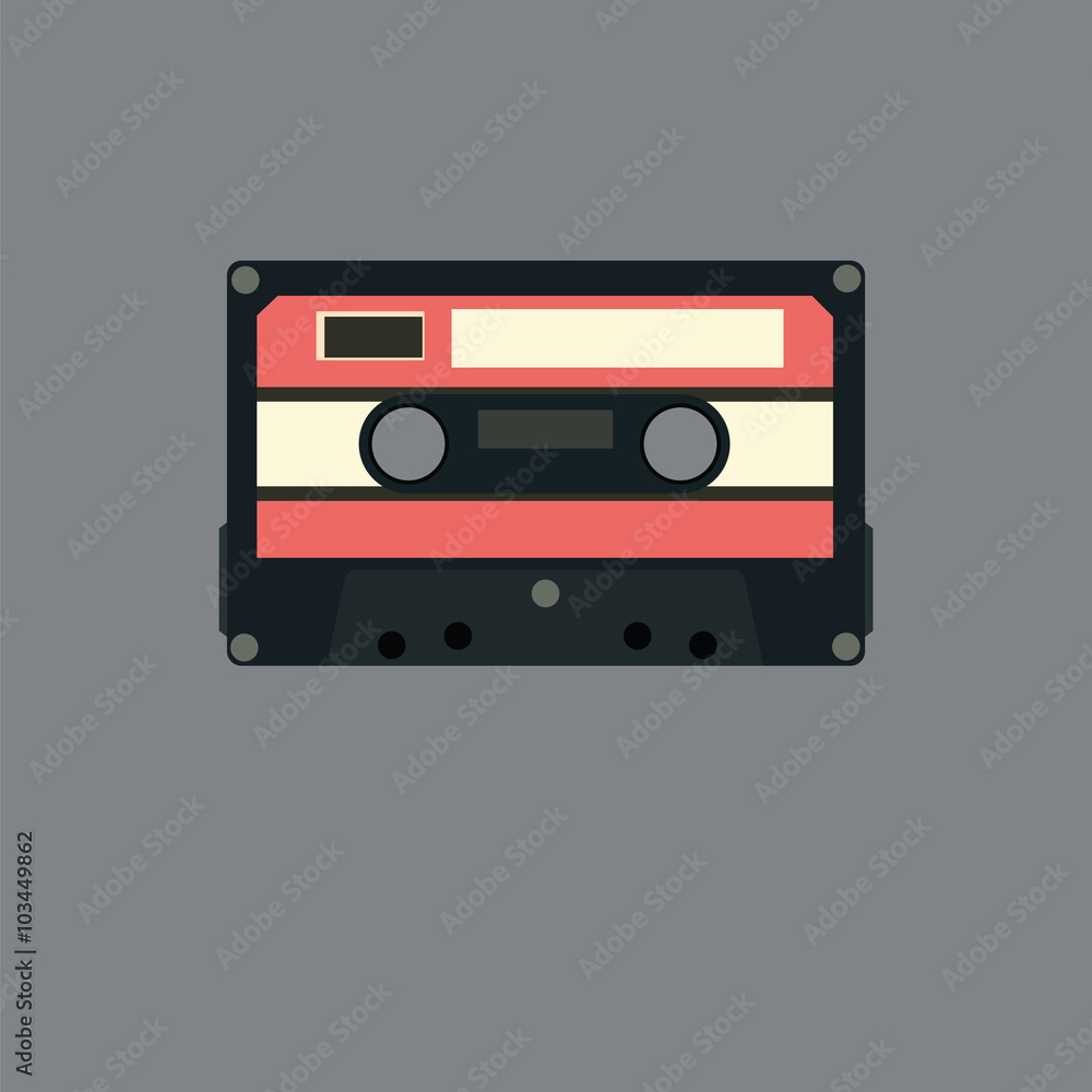 Radio Cassette Tape. Vector Illustration