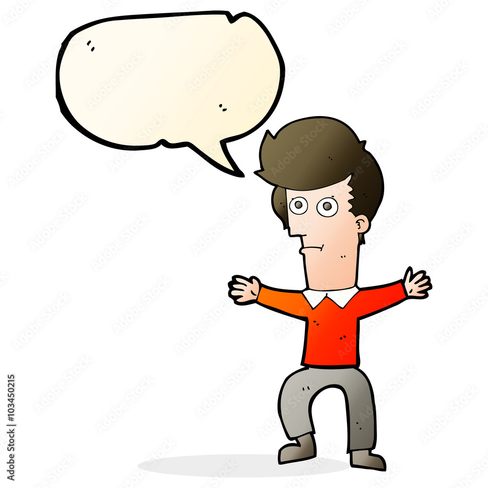 cartoon startled man with speech bubble cartoon startled man with speech bubble