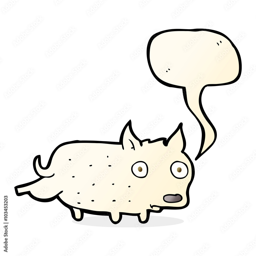 cartoon little dog cocking leg with speech bubble cartoon little dog cocking leg with speech bubble