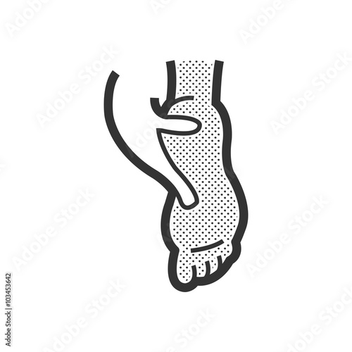 foot massage design, foot care icon