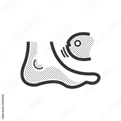Fish spa feet icon
